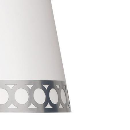 Pantalla Sobremesa Dalia E14 Blanca/plata 25dx20dx15h