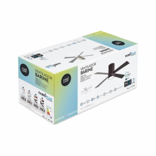 Ventilador 18w Barine Marron 4 Aspas Haya/marron   3 Velocid. C/remoto Temporizador 122 D