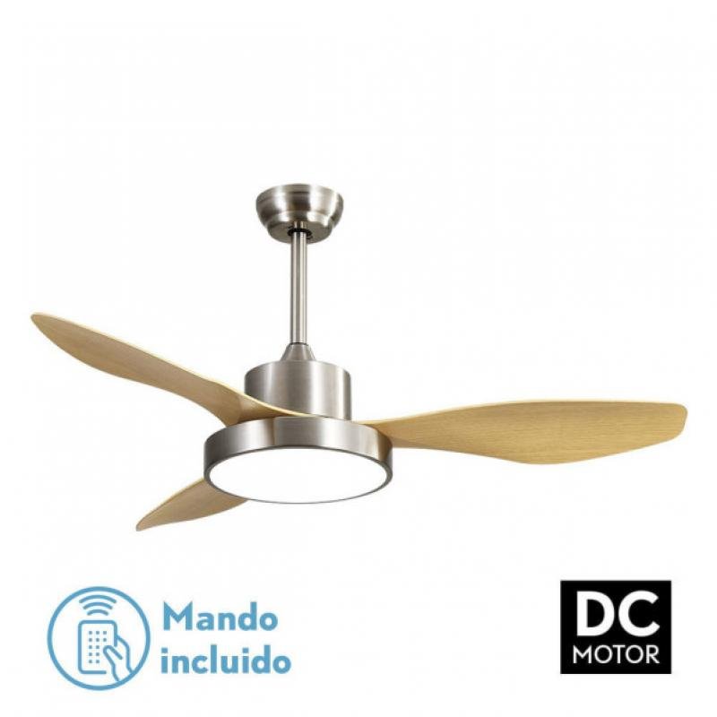 Ventilador DC Hayate  48w 4078lm Niq/haya 3 Asp 39/54x120x120cm 3000-4000-6000k C/remoto, Memoria Y Temporizador