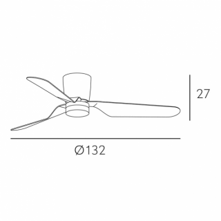 Ventilad 18w Dc Kochi Marron 3 Aspas Marron 5 Velocidades C/remoto Temporizador 132 D