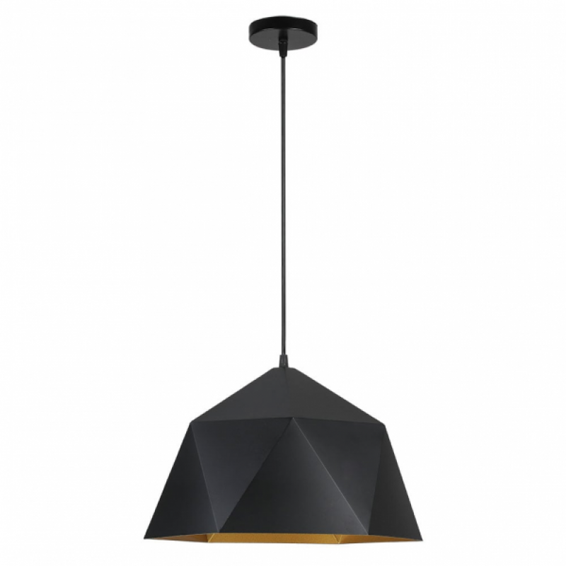 Colgante Alcatraz 1xe27 Negro Oro Regx38d Colgante Alcatraz 1xe27 Negro Oro Regx38d