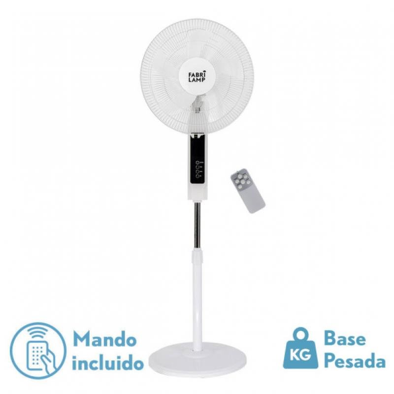 Ventilador De Pie Cacimbo Bl.3 Vel.45w.5 Aspas 43 D.  C/ Remoto.temporizador 0,5h-7,5h