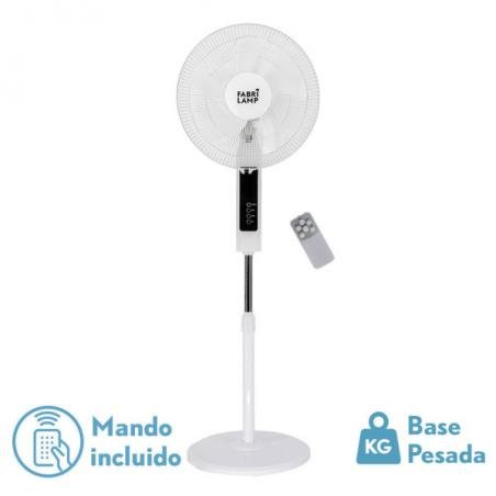 Ventilador De Pie Cacimbo Bl.3 Vel.45w.5 Aspas 43 D.  C/ Remoto.temporizador 0,5h-7,5h