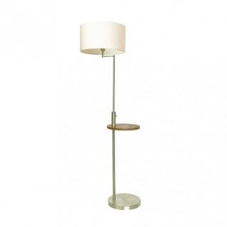 Pie De Salon Sirio C/mesa Y Conex.usb 1xe27 Cuero  C/ Pant Beig (164x40x40)(24x40x40) Cm