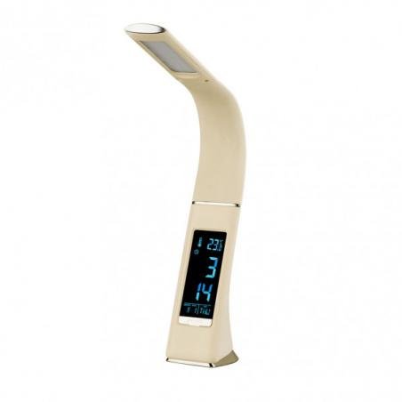 Flexo Flexib. 5w Barita 4000k Beis/cromo Digital  400lm C/fecha-hora-temp.3 Grados Intens
