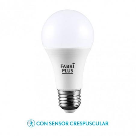 Bombilla 11w 6500k Sensor Crepuscular Fabriplus Standar E27 990lm 11,7x6x6 Cm