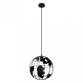 Colgante Orbe 1xe27 Negro Regx30x30 Cm