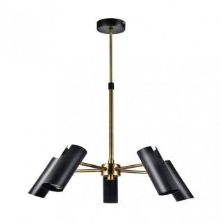 Lampara Marrakech 5xgu10 Negro/cuero Regx58x58 Cm Orientable