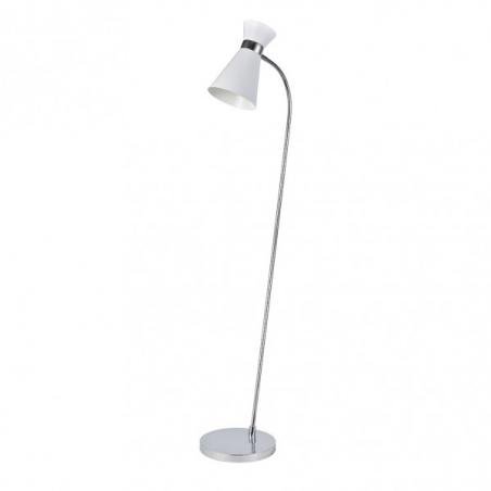 Pie Salon Petra 1xe27 Blanco/cromo 139x39x25 Cm Orientable