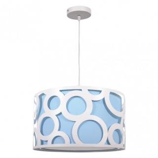 Colgante Orlando Azul/blanco 1xe27 REG X30X30 Cm