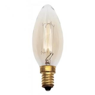 Bombilla Incandescencia Vintage Vela 25w E14 35dx96 Calida