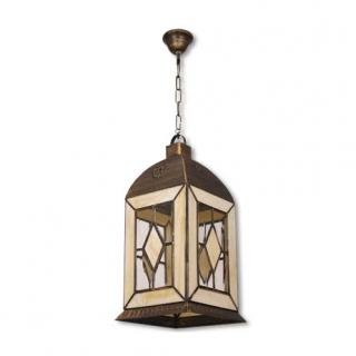 Farol Grande Califa 3xe27 Oro Viejo/Beis Regx33x33 Cm